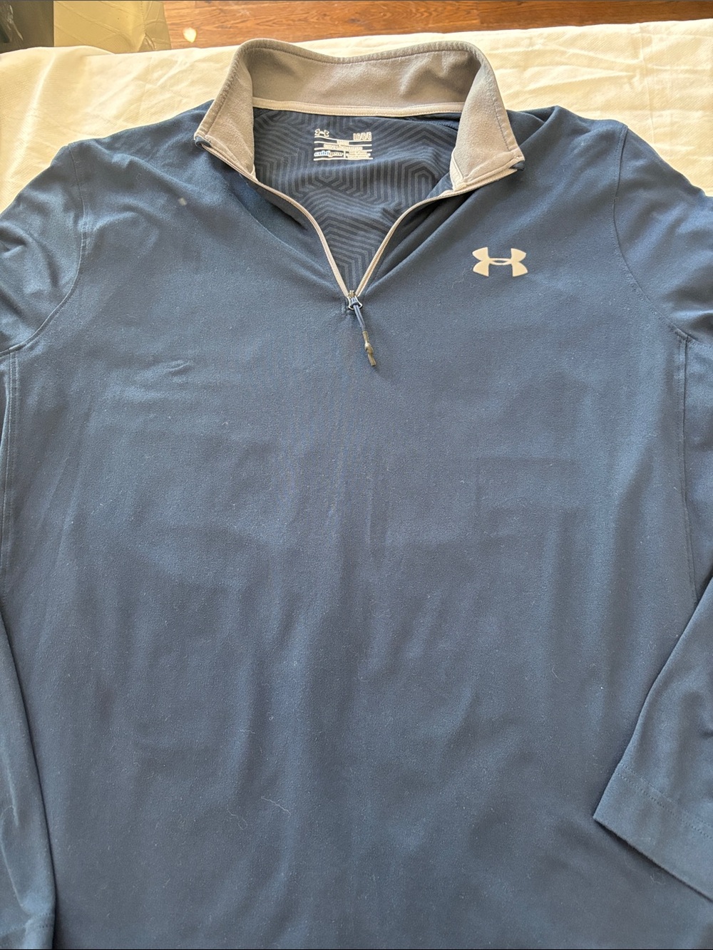 Under Armour Navy and Light Gray 1/4 Zip Pullover